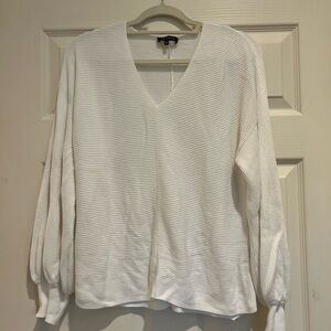 1. State White Crew Neck Sweater